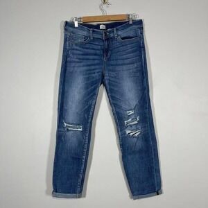 Sneak Peek‎ Sexy Boyfriend Jeans SZ 11 Medium Wash Denim Mid Rise Cuffed Ankle